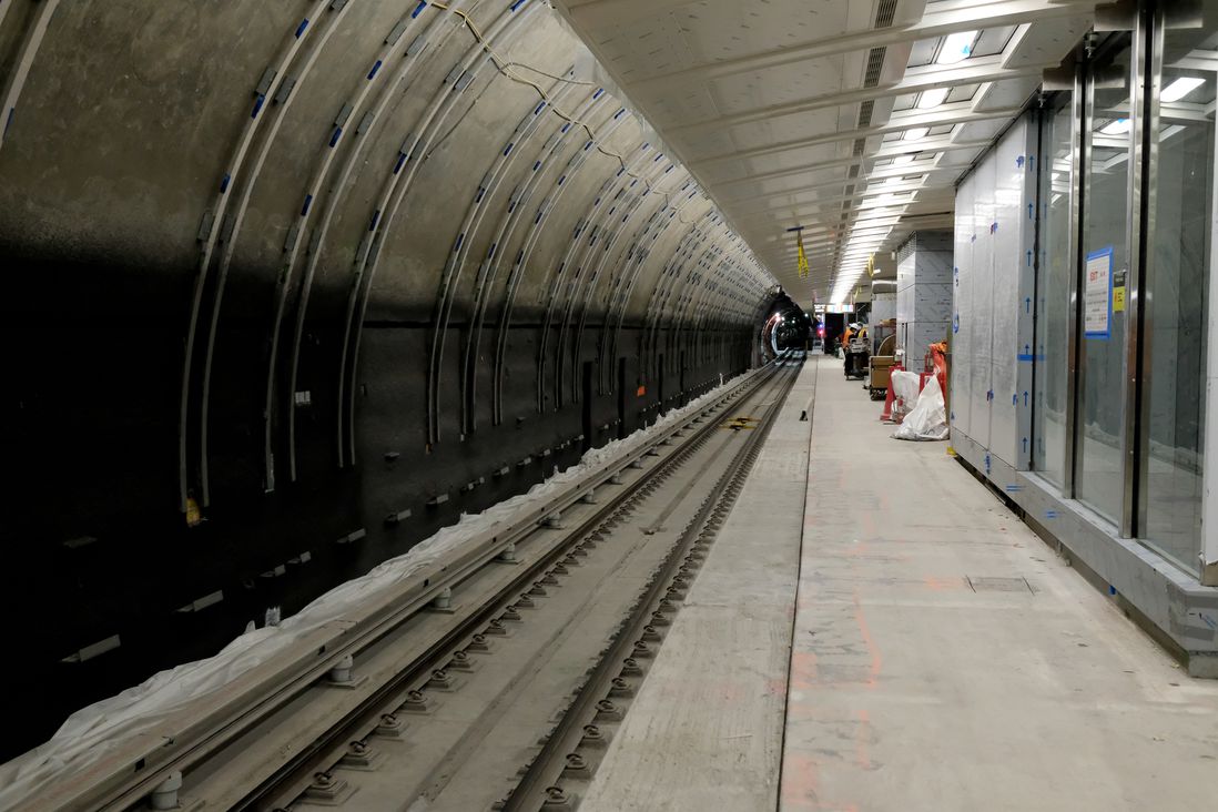 Another photograph of a tunnel and platform